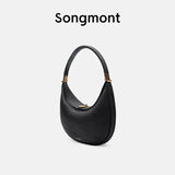 Crescent Hobo Shoulder Bag Luxury Genuine Leather Half Moon Handbag for Women SparkelsSparkels