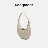 Crescent Hobo Shoulder Bag Luxury Genuine Leather Half Moon Handbag for Women SparkelsSparkels