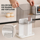 Multi-Compartment Kitchen Cutlery Organizer with Drainage Tray