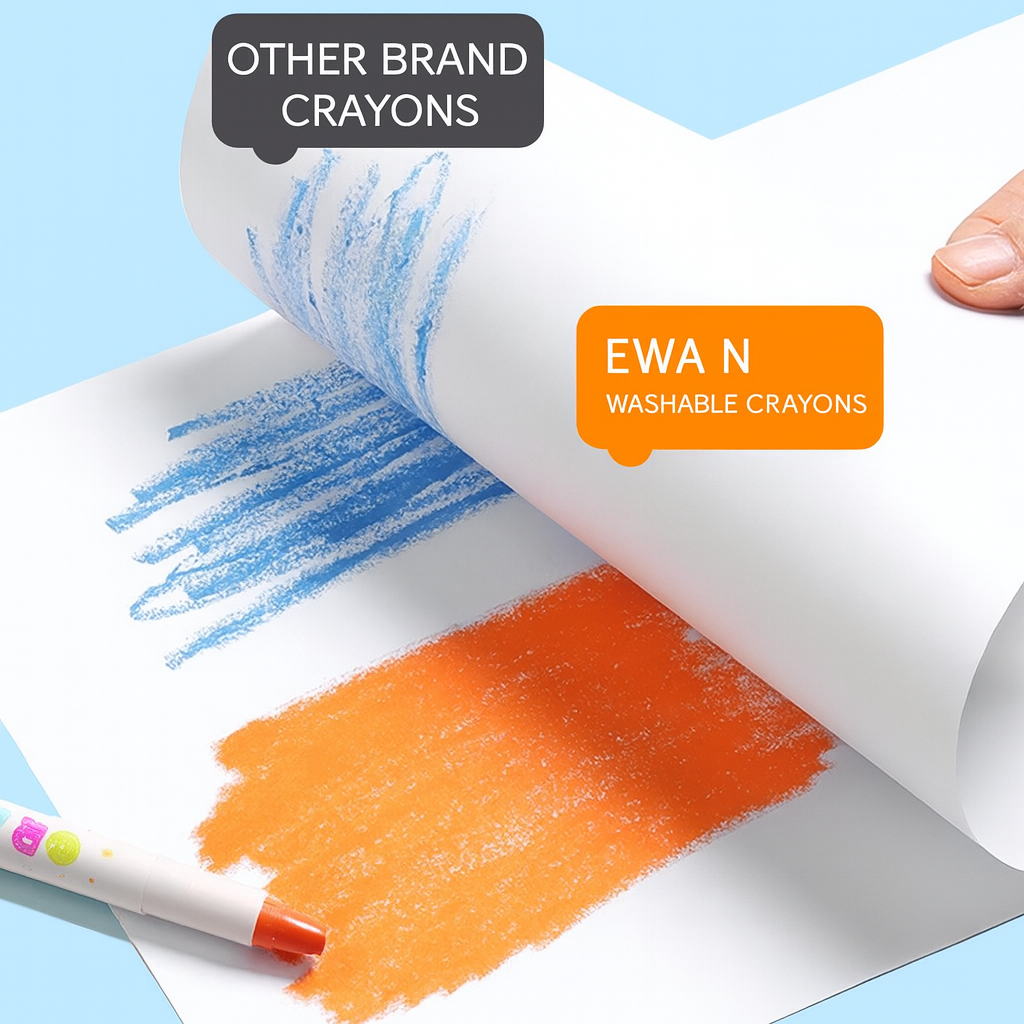 Washable Oil Painting Crayon Stick Set 12/24/36/48 Colors Safe No-Mess Kids Art Crayons