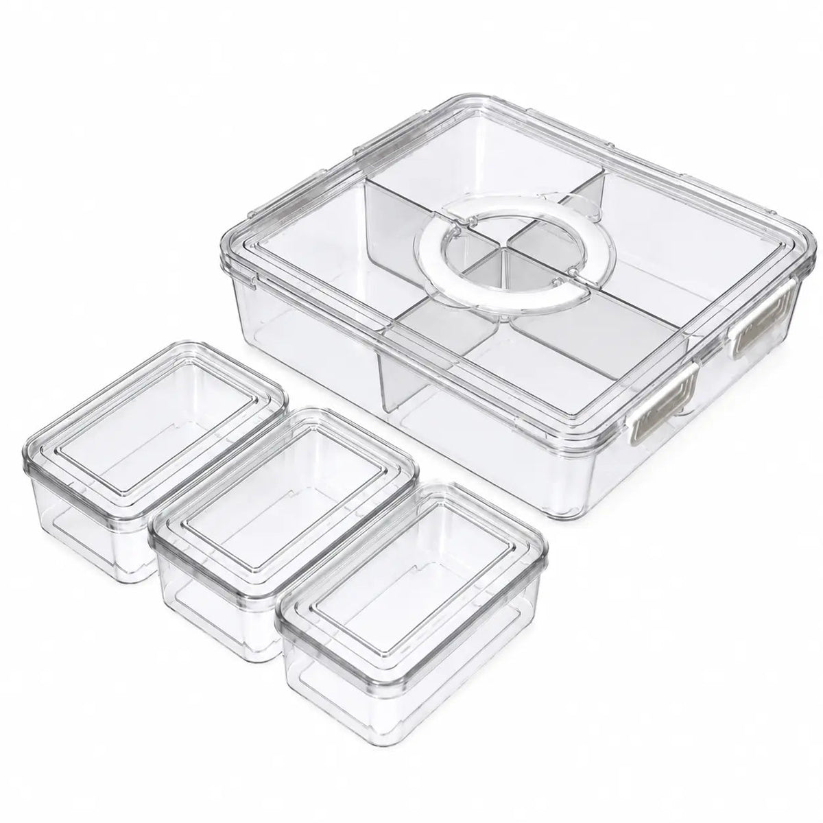 Multi Compartment Spice & Dry Food Storage Organizer Box