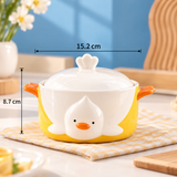 Kawaii Cute Chick Ceramic Bowl with Lid