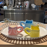 Cute 3D Ribbon Square Bow Ceramic Mug