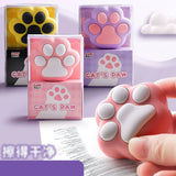 Cute Cat Paw Eraser Soft Squishy Cartoon Paw Eraser for Kids, Students & Desk Decor