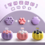 Cute Cat Paw Eraser Soft Squishy Cartoon Paw Eraser for Kids, Students & Desk Decor
