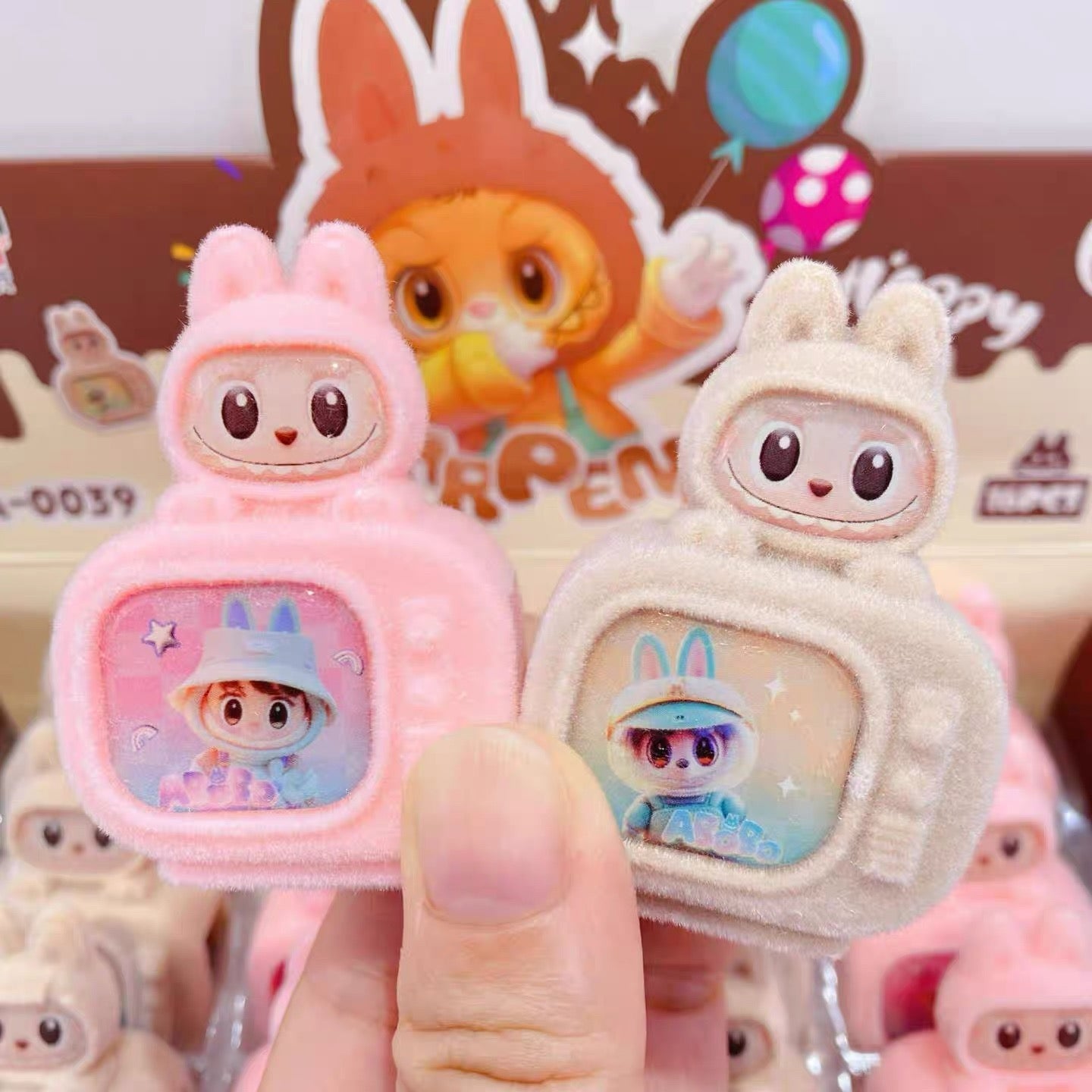 Cute Fuzzy Cartoon TV Pencil Sharpener Kawaii Soft Plush Texture Sharpener for Kids & Students