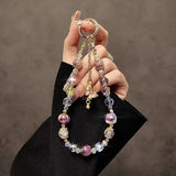 Elegant Crystal Butterfly Beaded Phone Wrist Strap