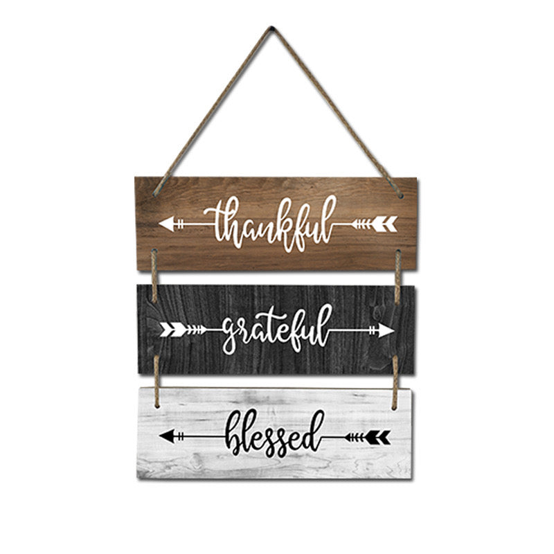Thankful Wall Art Wooden Sign