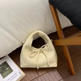 Soft Bow Knot Mini Handbag with Crossbody Strap