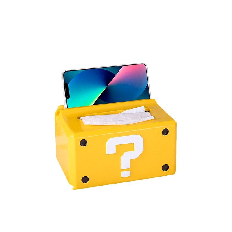 Tissue Box Super Mario Bros Resin Paper Towel Holder Game Anime Style Home Decor Accessories Car Napkin Tissue Holder Case Gifts