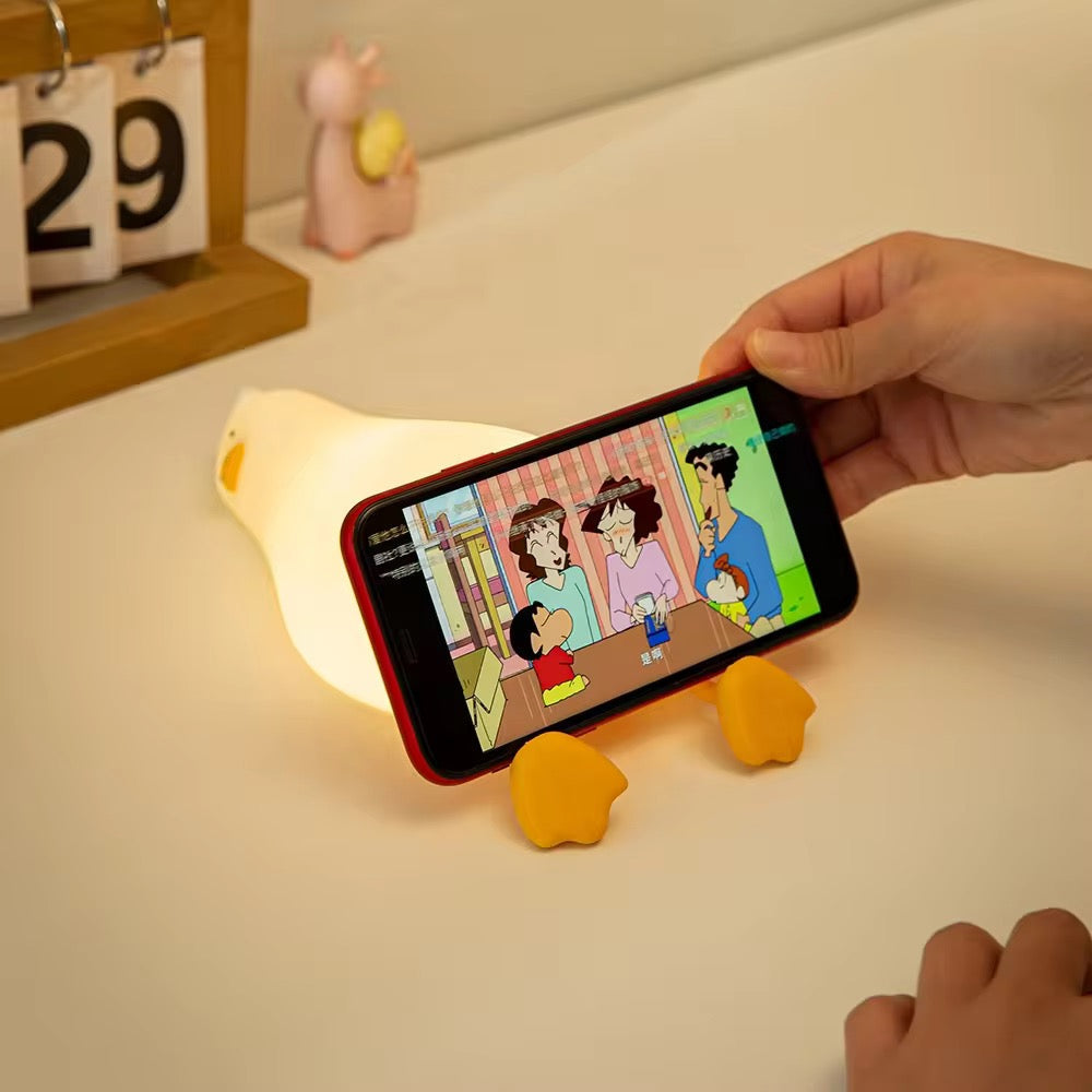 Silicone Duck Shape Touch Led Lamp & Mobile Holder
