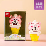 Cute Animal Ice Cream Eraser Cartoon Ice Cream Shaped Rubber Eraser for Kids & Students