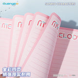 Sanrio B6 PU Leather Notebook Cute Character Journal with Lock Strap & Color Pages