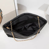 Quilted Chain Shoulder Tote Bag Elegant Women’s Fashion Handbag Lightweight Everyday Tote Purse SparkelsSparkels