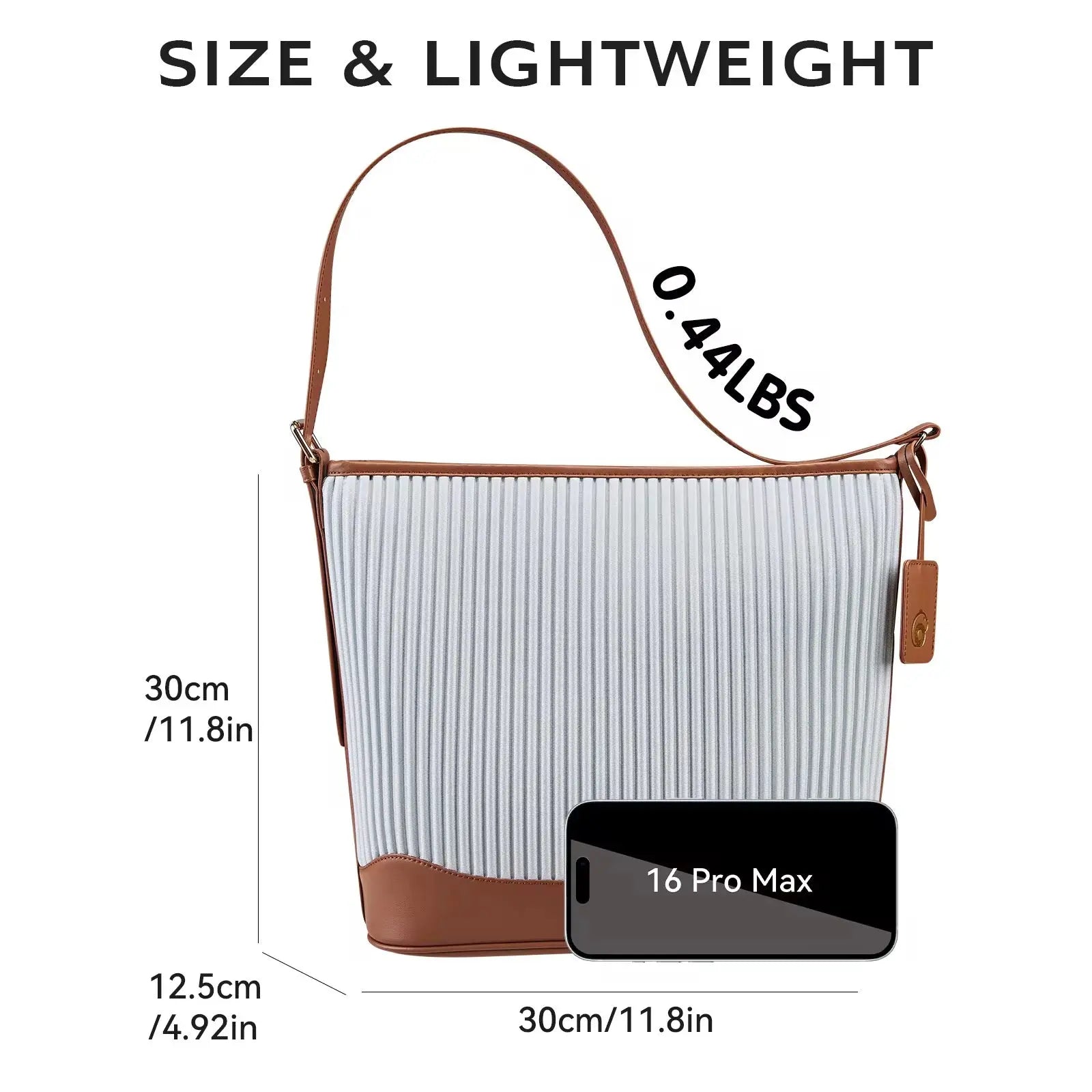 Premium Pleated Shoulder Tote Bag for Women Lightweight Casual Crossbody Handbag with Leather Trim SparkelsSparkels