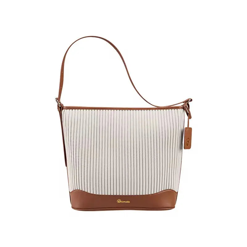 Premium Pleated Shoulder Tote Bag for Women Lightweight Casual Crossbody Handbag with Leather Trim SparkelsSparkels