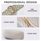 Women’s Pleated Crescent Crossbody Shoulder Bag Lightweight Fashion Sling Bag with Adjustable Strap SparkelsSparkels