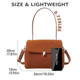 Women’s Elegant Pleated Shoulder & Crossbody Handbag Lightweight Fashion Tote Purse SparkelsSparkels