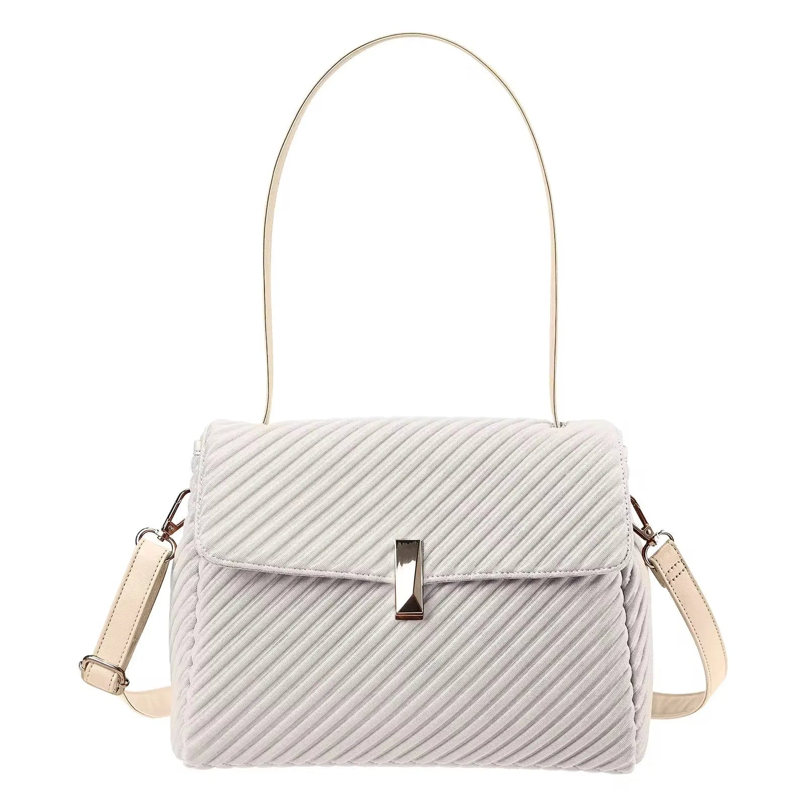 Women’s Elegant Pleated Shoulder & Crossbody Handbag Lightweight Fashion Tote Purse SparkelsSparkels