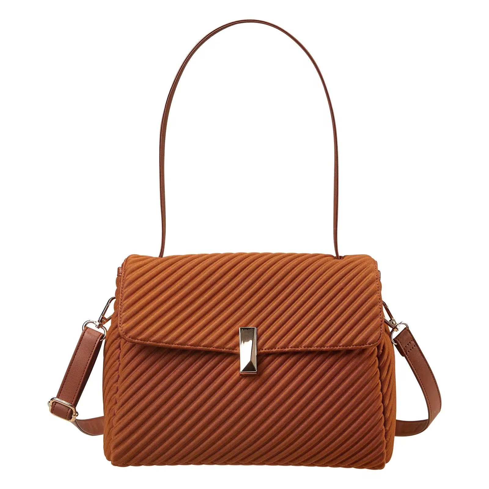 Women’s Elegant Pleated Shoulder & Crossbody Handbag Lightweight Fashion Tote Purse SparkelsSparkels