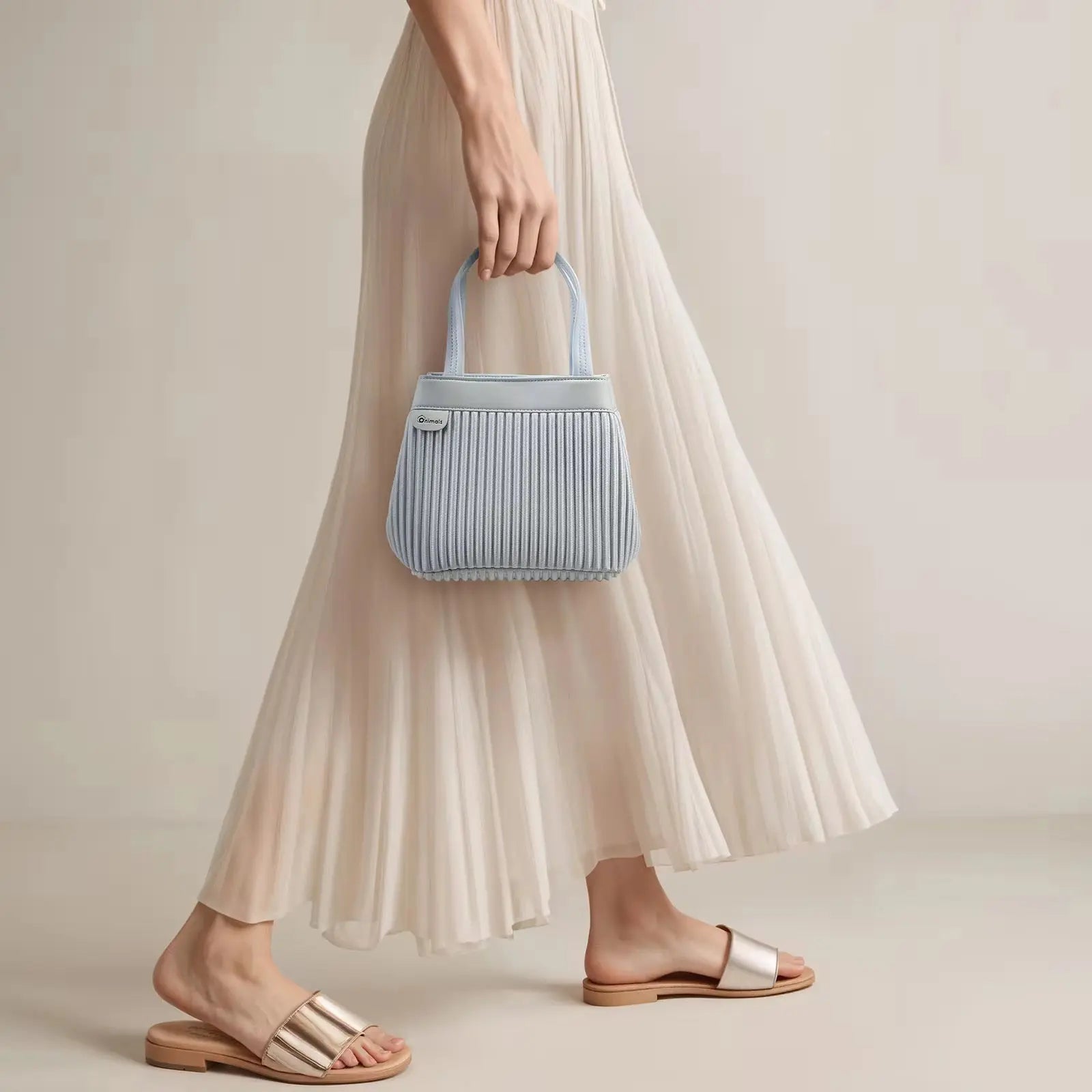 Elegant Pleated Mini Tote Handbag Lightweight Fashion Shoulder & Hand Carry Bag for Women SparkelsSparkels