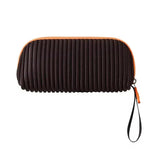 Pleated Wristlet Clutch Lightweight Women’s Makeup Bag Travel Cosmetic Pouch with Zipper Portable Handbag Organize SparkelsSparkels