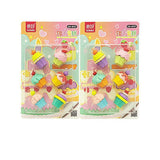 Cute Ice Cream & Cupcake Eraser Set Colorful DIY Food Erasers for School & Collectors