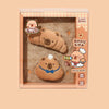 Capybara Plush Notebook Set Cute Furry Journal with Removable Plush Charms