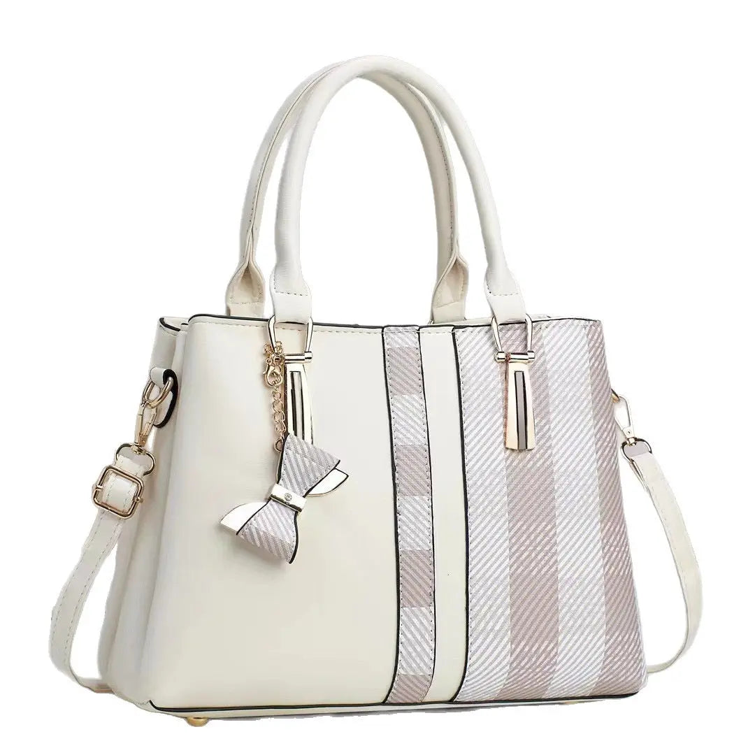 Luxury Bow Charm Ladies Handbag Premium PU Leather Shoulder & Tote Bag for Women SparkelsSparkels