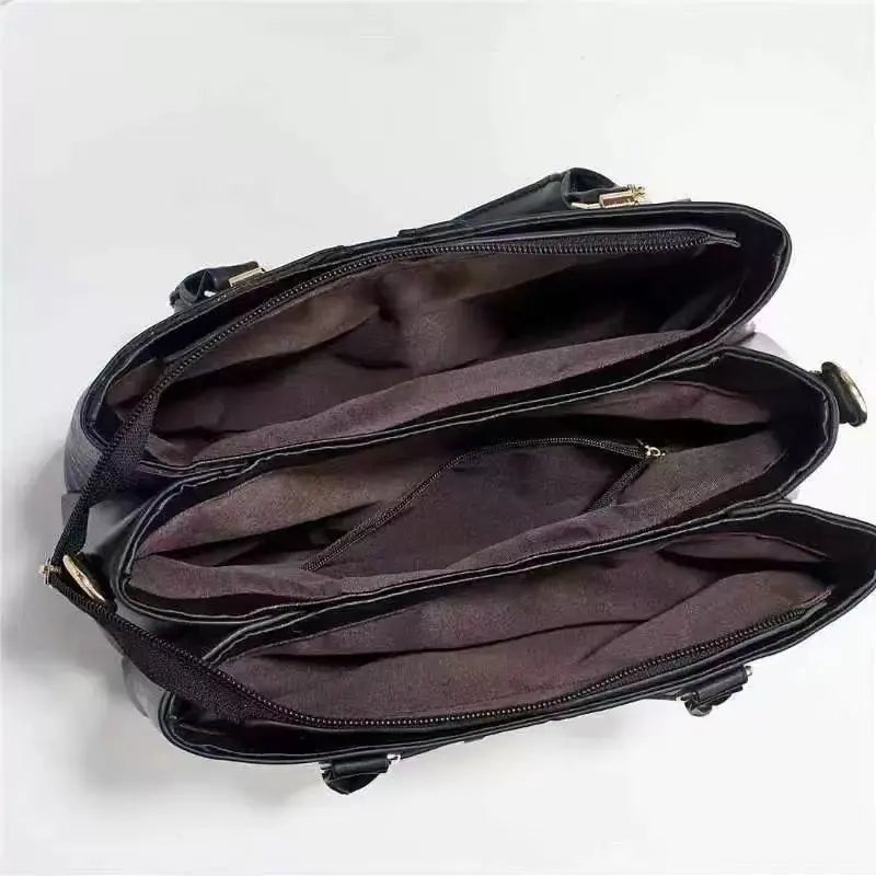 Luxury Bow Charm Ladies Handbag Premium PU Leather Shoulder & Tote Bag for Women SparkelsSparkels