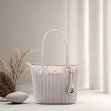 Women’s Lightweight Pleated Tote Bag Stylish Shoulder Handbag for Work, Travel & Everyday Use SparkelsSparkels