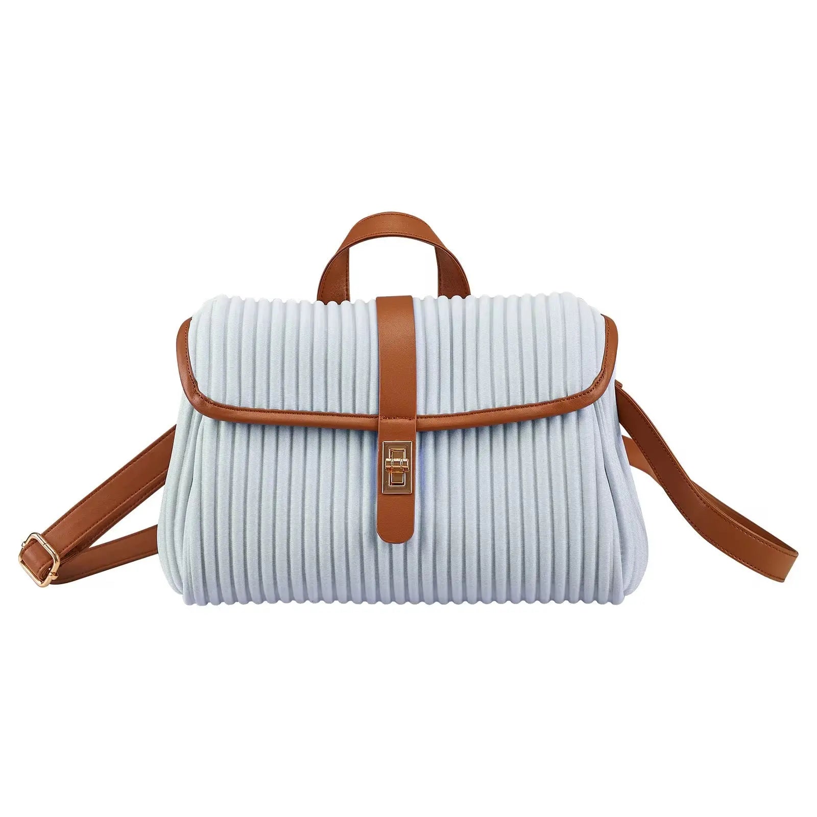 Women’s Pleated Shoulder Backpack Lightweight Fashion Crossbody Handbag with Adjustable Strap SparkelsSparkels