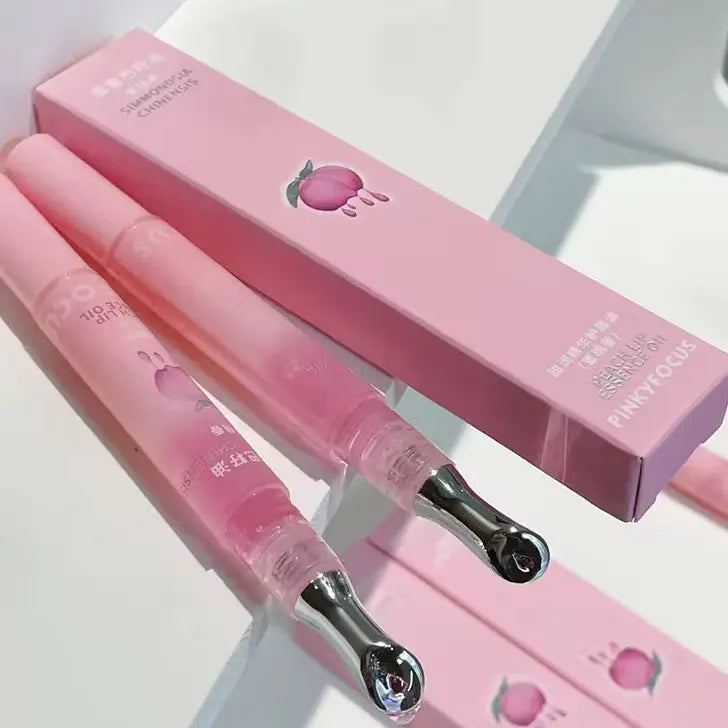 Peach Lip Essence Oil Hydrating Lip Glow & Plumping Nourishing Gloss Moisturizing Lip Care Treatment SparkelsSparkels