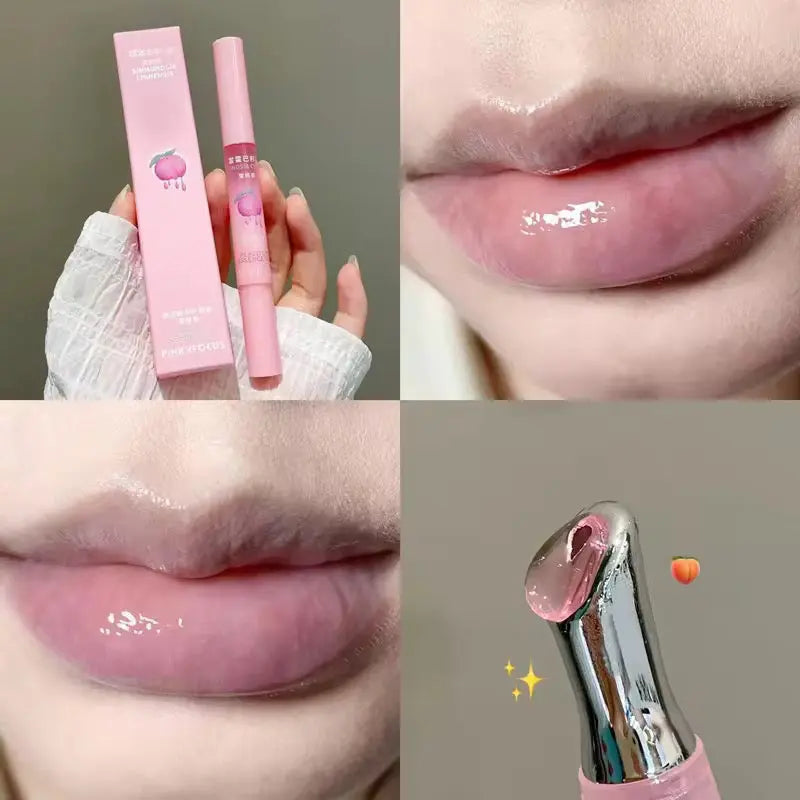 Peach Lip Essence Oil Hydrating Lip Glow & Plumping Nourishing Gloss Moisturizing Lip Care Treatment SparkelsSparkels