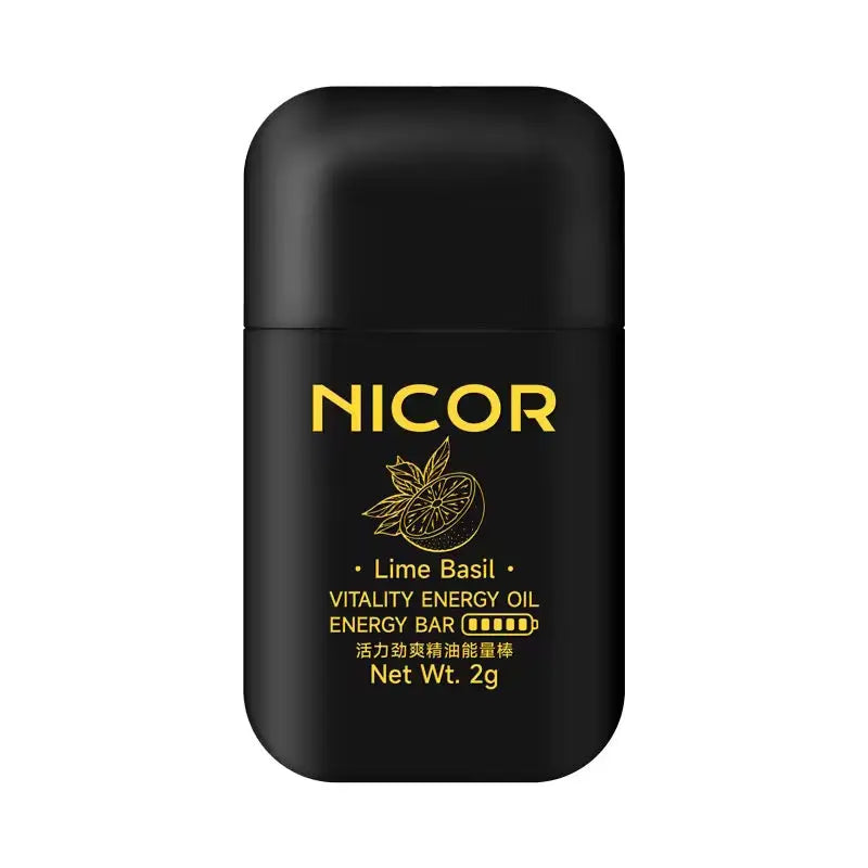 NICOR Dual Nasal Inhaler Vitality Energy Oil Stick Power Mint & Lime Basil Aromatherapy Refresh Stick (2g) SparkelsSparkels