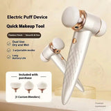 Electric Makeup Puff Device Rechargeable Foundation Blender 3Mode Vibrating Beauty Sponge for Flawless Base SparkelsSparkels