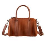 Women’s Pleated Mini Handbag Lightweight Crossbody Shoulder Bag with Top Handle Casual Chic Daily Purse SparkelsSparkels