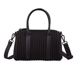 Women’s Pleated Mini Handbag Lightweight Crossbody Shoulder Bag with Top Handle Casual Chic Daily Purse SparkelsSparkels