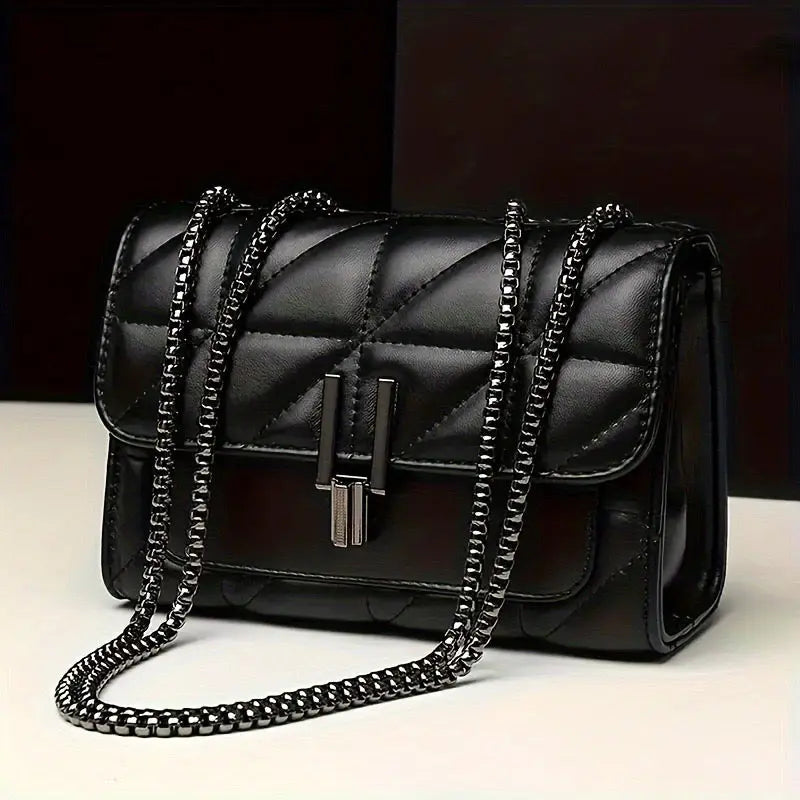 Luxury Quilted Chain Crossbody Bag for Women Elegant Small Shoulder Handbag SparkelsSparkels