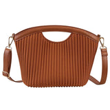 Minimalist Pleated Handle Crossbody Bag Lightweight Fashion Shoulder Purse for Women SparkelsSparkels