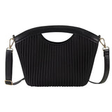 Minimalist Pleated Handle Crossbody Bag Lightweight Fashion Shoulder Purse for Women SparkelsSparkels