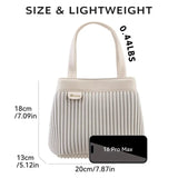 Elegant Pleated Mini Tote Handbag Lightweight Fashion Shoulder & Hand Carry Bag for Women SparkelsSparkels