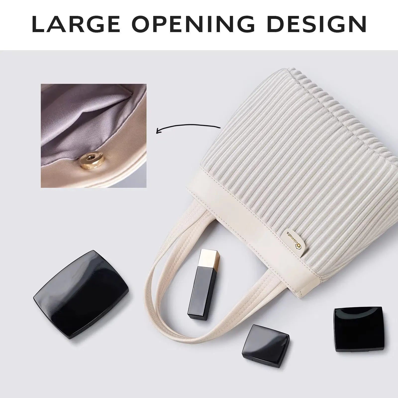 Elegant Pleated Mini Tote Handbag Lightweight Fashion Shoulder & Hand Carry Bag for Women SparkelsSparkels