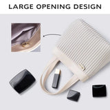 Elegant Pleated Mini Tote Handbag Lightweight Fashion Shoulder & Hand Carry Bag for Women SparkelsSparkels