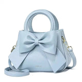 Cute Bowknot Mini Handbag for Women Luxury PU Leather Crossbody Shoulder Bag & Top Handle Purse SparkelsSparkels