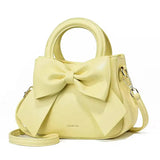Cute Bowknot Mini Handbag for Women Luxury PU Leather Crossbody Shoulder Bag & Top Handle Purse SparkelsSparkels
