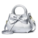 Cute Bowknot Mini Handbag for Women Luxury PU Leather Crossbody Shoulder Bag & Top Handle Purse SparkelsSparkels