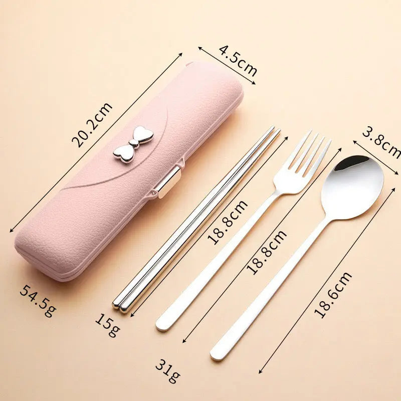 Portable Bowknot Travel Cutlery Set SparkelsSparkels