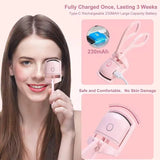 Rechargeable Heated Eyelash Curler Electric Lash Lifter with Quick Heat, Long Lasting Curl & Safety Protection SparkelsSparkels