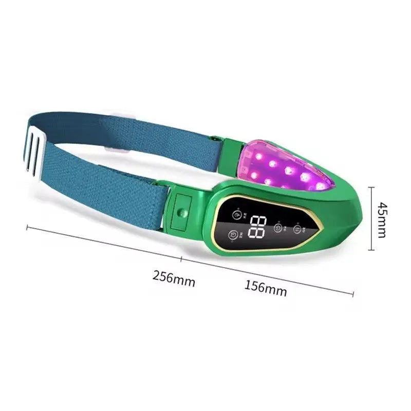 LED Photon Therapy Face Lifting Belt V-Shape Jawline Tightening, 12 Gear Vibration Massage & Hot Compress SparkelsSparkels